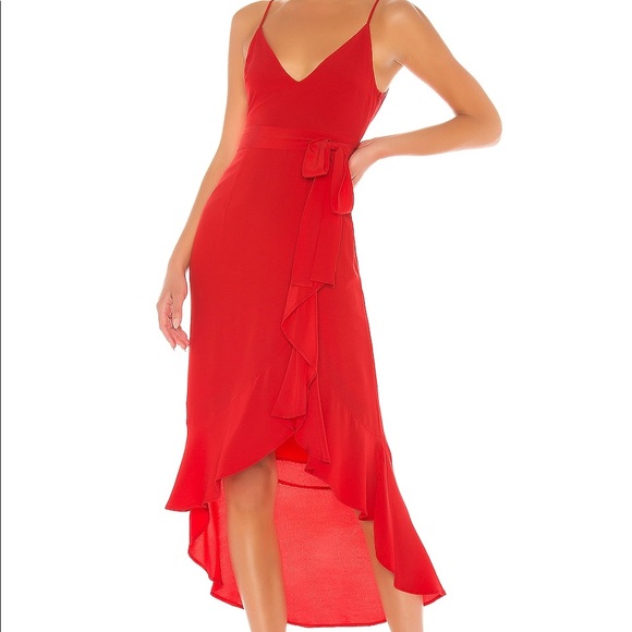 Lovers + Friends Bridget Midi Dress in Red - Picture 1 of 7